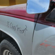 Part of the bishop’s truck in Melbourne, Fla., on which “SS. Charleston 2” was written in what police are calling a hate crime
Florida Today